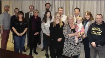  ??  ?? Local election hopeful Muireann Dalton with Deputy John Brady, Cllr Nicola Lawless and other party members at the selection convention last week.