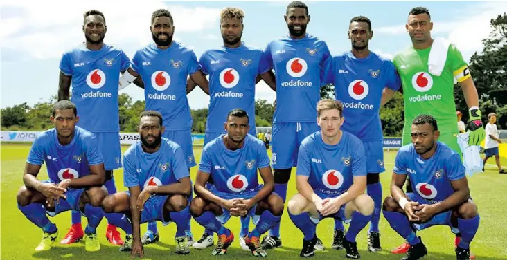  ?? Photo: OFC Media ?? Lautoka football team pose for a group shot before their Champions League opener against Madang FC at Trusts Arena in Auckland, New Zealand on February 25, 2018.