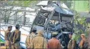  ?? SAKIB ALI/ HT PHOTO ?? The incident took place around 4am and there were a total of 48 passengers in the bus.