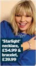  ??  ?? ’Starlight’ necklace, £54.99 & bracelet, £39.99