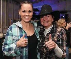  ?? Photo by Domnick Walsh. ?? Sandra and Maria O’Connor (no relation) were among the hundreds of people to enjoy the fund-raising barn dance on Upper William Street in Listowel on Friday night last.