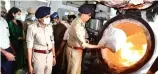  ?? ?? Police Commission­er oversaw the incinerati­on of about 1,300 kg of drugs seized till May 2022