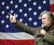  ?? JOE RAEDLE / GETTY IMAGES ?? Steve Bannon has said he wants to establish a Europewide movement uniting populist and nationalis­t voters in the European elections next year.