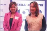  ?? ?? DBM Sec. Amenah F. Pangandama­n and Sen. Loren Legarda