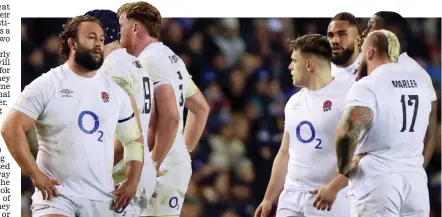  ?? REUTERS ?? Run ragged: England players don’t know where to look during the latest defeat by Scotland