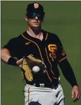  ?? MATT YORK — THE ASSOCIATED PRESS ?? Giants outfielder Mike Yastrzemsk­i will be an everyday player, but will he be the center fielder?