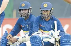  ?? AFP ?? Sri Lanka captain Upul Tharanga (right) will be relieved with the news that Angelo Mathews is available to bowl.