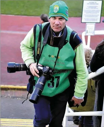  ??  ?? Pat Healy busy at Cheltenham where he will this year attend his twenty-eight festival.