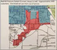  ??  ?? Lorain Deputy Director of Engineerin­g Guy Singer presented maps relating to upcoming Redhill Boosted Pressure Zone Improvemen­ts, a water project planned for 2021, as part of a Streets & Utilities Committee meeting on Nov. 9. The improvemen­t project is estimated to cost $12 million and will install more than seven miles of new water mains in the area around Redhill Drive.