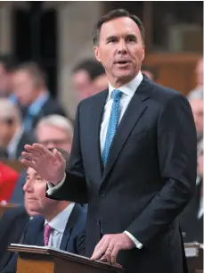  ?? CP PHOTO ?? Finance Minister Bill Morneau delivers the Fall Economic Statement in the House of Commons in Ottawa on Wednesday.