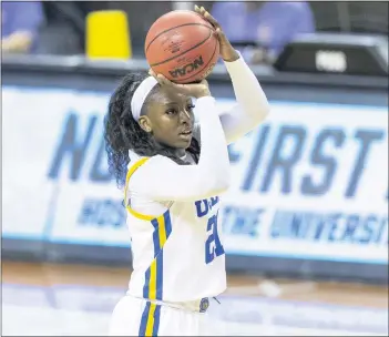  ?? STEPHEN SPILLMAN — THE ASSOCIATED PRESS ?? Michaela Onyenwere scored 21 points Monday in UCLA’s loss to Texas in the second round of the women’s NCAA tournament. Onyenwere said she’ll decide “soon” if she’s coming back for another season with the Bruins.