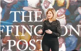  ?? BRIAN ACH/GETTY IMAGES FOR AOL ?? Huffington Post editor Ariana Huffington, who will be replaced by an interim committee of five people, says the Yahoo buyout had nothing to do with her decision to leave.