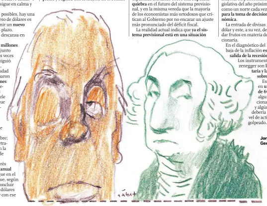  ??  ?? Jorge Luis Borges y George Washington.