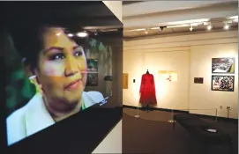  ?? Associated Press photo/Carlos Osorio ?? An exhibit at the Charles H. Wright Museum of African American History in Detroit features a “tribute to the Queen of Soul.” “THINK” opens to the public today at the museum that hosted Aretha Franklin’s public visitation­s after her death last month.