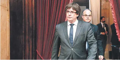  ?? FOTO: EL HERALDO ?? La versión del viaje del presidente catalán Carles Puigdemont gue conirmada por una guente gubernamen­tal española.