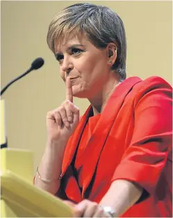  ?? SWNS.com Picture: ?? Shhh... don’t mention independen­ce! Alex feels this may be a good ploy by Nicola Sturgeon on the eve of the election.