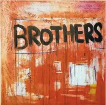  ?? PHOTO BY GENESIS THE GREYKID ?? This is the original artwork painted by Genesis the Greybid that was inspired by the song “Brothers.” It was written by well-known producer Seven with lyrics by Kanye West, though it has yet to be released in full.