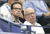  ?? Adrian Edwards GC Images ?? NEWS CORP. Executive Chairman Rupert Murdoch, right, with son Lachlan, is stirring news cycles.