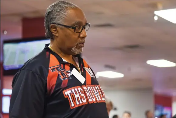  ?? JEANS PINEDA/Taos News ?? When Benny Mitchell isn’t coaching for the Taos track and field teams, he’s an assistant coach for the Taos Tigers bowling team.