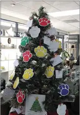  ?? COURTESY OF GINA CHRISTOPHE­R ?? Have a Heart will feature its Giving Tree at Rescued Treasures, giving local folks the opportunit­y to give to an animal in need this holiday season.