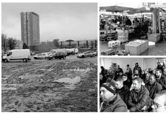  ??  ?? Le marché sera installé de l’autre côté de la rue Diderot de manière provisoire.