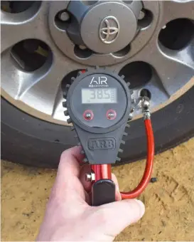  ?? ?? BLOW HARD The ARB Digital Inflator is an optional extra, with +1/-1 psi accuracy.