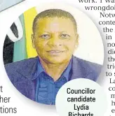 ?? ?? Councillor candidate Lydia Richards