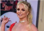  ??  ?? In this file photo US singer Britney Spears arrives for the premiere of Sony Pictures’ “Once Upon a Time... in Hollywood” at the TCL Chinese Theatre in Hollywood, California.