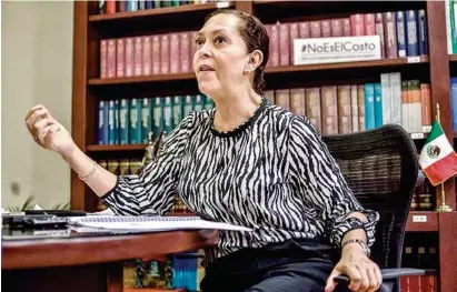  ?? EL FINANCIERO. ?? ENTREVISTA. Adriana Favela, consejera del Instituto Nacional Electoral, habló con