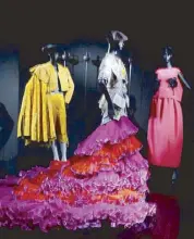  ??  ?? Spanish-inspired ensembles by Galliano (FW 1998 and FW 2003) and by Yves Saint Laurent (FW 1960)