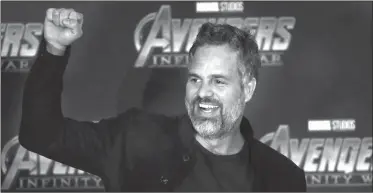  ??  ?? RUFFALO. En México promoviend­o “Avengers: Infinity War”.
