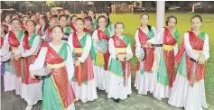  ??  ?? Some of the church members who gave dance performanc­es during the Sandakan-level Christmas celebratio­n.