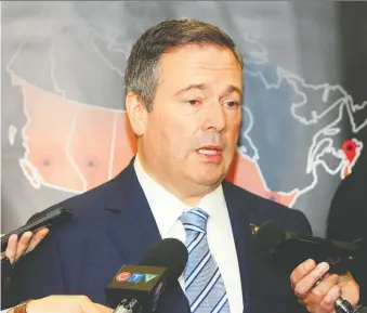  ?? DEAN PILLING ?? Premier Jason Kenney insists that new funding to fight the opioid crisis won’t come at the expense of safe drug-use sites.
