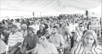  ?? ?? A section of the attendees at yesterday’s sod turning