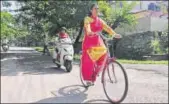  ?? HT ?? Rekha Arya trains for her rally, being held on September 17 to raise awareness on ‘Beti Bachao, Beti Padhao’ campaign.