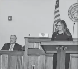  ?? Cherokee County District Attorney’s Office ?? Superior Court Judge Shannon Wallace, the TAC presiding judge, delivers comments about TAC and introduces the graduates.