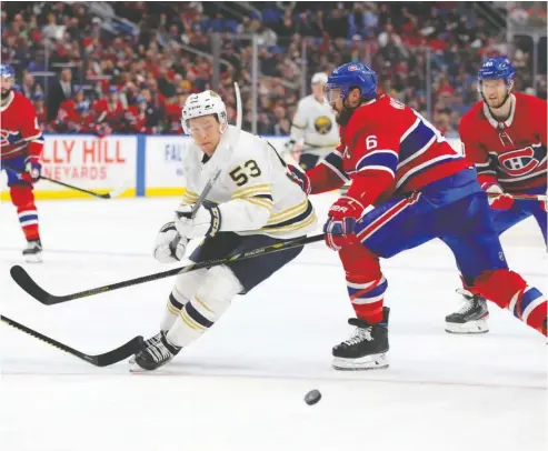  ?? TIMOTHY T. LUDWIG / USA TODAY SPORTS FILES ?? In a revised 24-team format, the Montreal Canadiens and Buffalo Sabres would be given new life for something to play for if the season resumes.