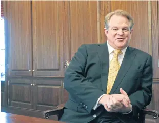  ??  ?? In this file photo, CEO of Christian Broadcasti­ng Network and son of founder Pat Robertson, Gordon Robertson, speaks during an interview at CBN headquarte­rs in Virginia Beach.