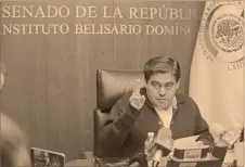  ?? Foto archivo ee ?? El senador calificó como un “golpe a la bancada” la determinac­ión del sol azteca.