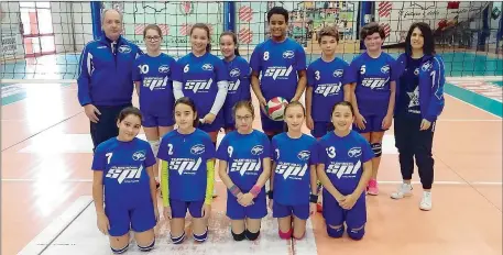  ??  ?? Su di giri
Il San Giustino Volley punta molto sulle giovani, a sinistra l’Under 12 Sotto il titolo, da sinistra, l’Under 13 poi le più piccole e la formazione che milita in Seconda Divisione Sotto le ragazze della serie B1 A fianco Claudio Nardi il...