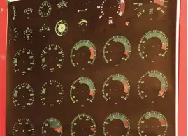  ??  ?? Above left: That’s about 80 per cent of the faces used by NHS for the 356 range alone
Above right: Used faces, including 85mph (max) faces used when the speed limit was 55mph. Also some greymarket faces