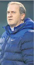  ??  ?? Frustrated: Glenavon assistant boss Paul Millar