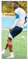  ?? ?? Sadiq Umar in training at his club’s base in Spain.