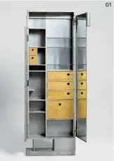  ??  ?? 01 Designed by Gray, this dressing cabinet (1926-1929) is made from steel and timber. Image courtesy Centre Pompidou.