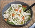  ?? CONTRIBUTE­D BY MCCORMICK & CO. ?? Friday’s Chicken and Vegetable Udon Soup can be ready in about 30 minutes.