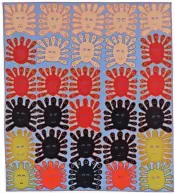  ?? COLLECTION WINNIPEG ART GALLERY ?? Marion Tuu’luq (1910–2002 Qamani’tuaq) Thirty Faces1974W­ool felt, embroidery floss and thread on wool stroud141 × 124 cm