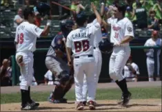  ?? BY JOE BOYLE JBOYLE@ DIGITALFIR­STMEDIA.COM @BOYLERALER­TTROY ON TWITTER ?? Preston Pavlica homers in the ValleyCats 6-5 win over the Brooklyn Cyclones July 9 at Joe Bruno Stadium.