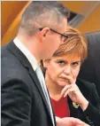  ??  ?? TIPPED FOR TOP Mackay with FM Sturgeon in 2017
