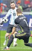  ??  ?? Messi, ayer ante Rusia.