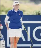  ?? Andrew Redington / Getty Images ?? Stacy Lewis said it means a lot to be a part of this Solheim Cup since she was involved in getting it to be in Toledo.